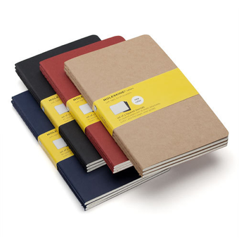  «3 журнала для записей Moleskine Cahier Бежевые нелинованные (QP418EN)», бренда Moleskine - фото №8 - миниатюра
