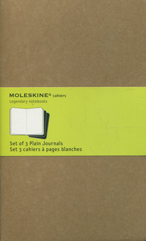  «3 журнала для записей Moleskine Cahier Бежевые нелинованные (QP418EN)», бренда Moleskine - фото №1 - миниатюра