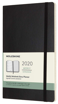  «Еженедельник Moleskine на 2020 год Черный (DSB12WN3Y20)», бренда Moleskine - фото №1 - миниатюра