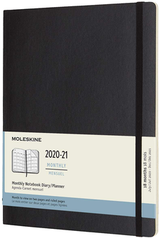 «Ежемесячник Moleskine 2020-2021 Большой Черный (DSB18MN4Y21)», бренда Moleskine - фото №1 - миниатюра