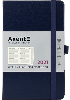  «Еженедельник Axent Partner Strong 2021 Синий (8505-21-02-a)», бренда Axent - фото №1 - миниатюра