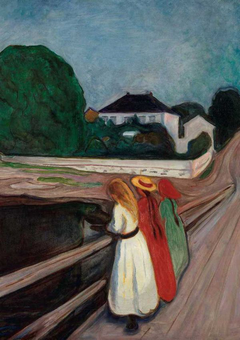  «Открытка Tushita Edvard Munch Girls on a Bridge», бренда Tushita - фото №1 - миниатюра