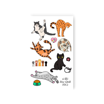 «Тимчасове тату Tattooshka Міні котики (L-61)», бренда Tattooshka - фото №2 - миниатюра