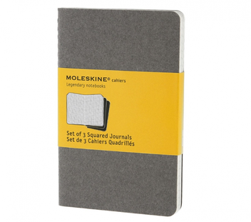  «3 кишенькових журнали для нотаток Moleskine Cahier Сірі в клітинку комплект з 3 молескінів (978-88-6613-421-3#CH312F)», brand Moleskine / Moleskine /  - фото №4 - миниатюра