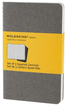  «3 кишенькових журнали для нотаток Moleskine Cahier Сірі в клітинку комплект з 3 молескінів (978-88-6613-421-3#CH312F)», brand Moleskine / Moleskine /  - фото №1 - миниатюра
