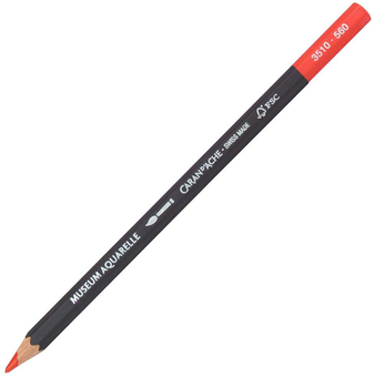  «Олівець Caran d'Ache Museum Aquarelle Light Cadmium Red (3510.560)», бренду Caran d'Ache - фото №1 - мініатюра