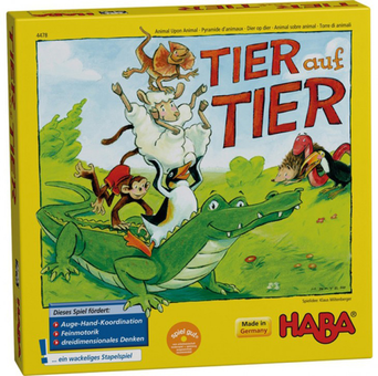  «Настольная игра Haba Звериная пирамидка (3678)», бренда Haba - фото №1 - миниатюра