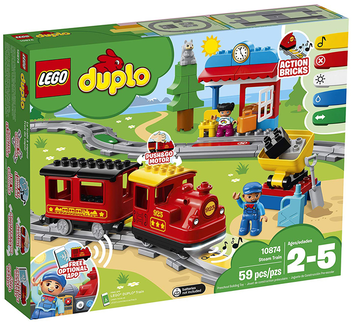 «Конструктор LEGO DUPLO Town Поезд на паровой тяге 59 деталей (10874) », бренда LEGO - фото №1 - миниатюра
