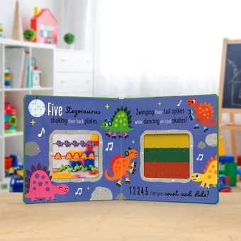 Паперова книга «Count and Slide Dinosaurs», автор Єлена Роджерс - фото №4 - мініатюра