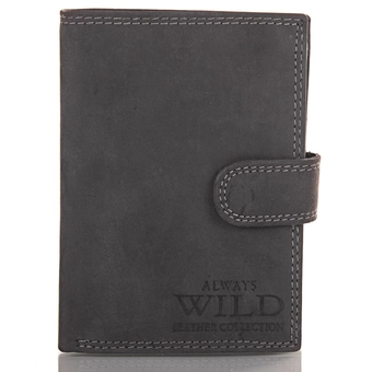 «Кошелек мужской кожаный Always Wild (DNKN4L-MHU-black)», бренду Always Wild - фото №2 - мініатюра