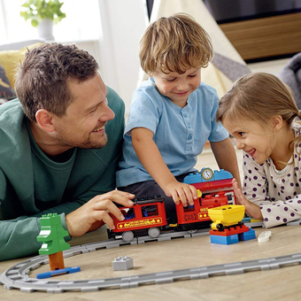 «Конструктор LEGO DUPLO Town Поезд на паровой тяге 59 деталей (10874) », бренда LEGO - фото №4 - миниатюра