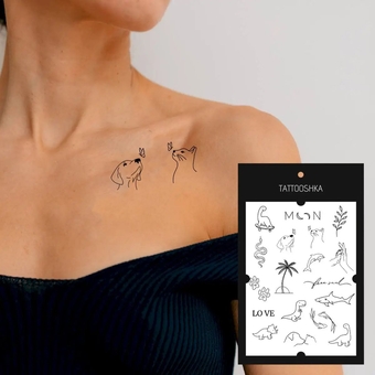 «Тимчасове тату Tattooshka Динозаврики (LB-148)», бренда Tattooshka - фото №2 - миниатюра