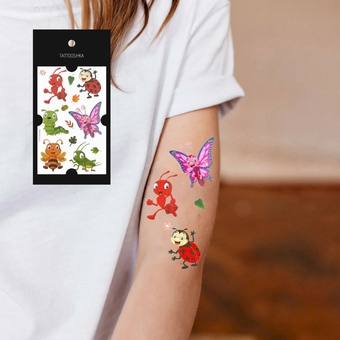 «Тимчасове тату Tattooshka Комашки з блискітками (WS-E047)», бренда Tattooshka - фото №2 - миниатюра