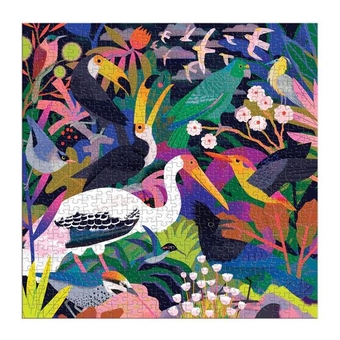  «Birds Illuminated 500 Piece Glow in the Dark Puzzle», бренда Mudpuppy - фото №2 - миниатюра
