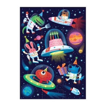  «Cosmic Party Greeting Card Puzzle», бренда Mudpuppy - фото №2 - миниатюра