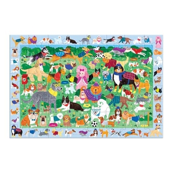  «Dog Park 64 piece Search and Find Puzzle», бренда Mudpuppy - фото №2 - миниатюра
