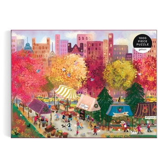  «Пазл Galison Joy Laforme Autumn at the City Market 1000 Piece Puzzle», бренда Galison - фото №2 - миниатюра