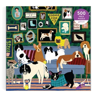  «Пазл Galison Lounge Dogs 500 Piece Puzzle», бренда Galison - фото №2 - миниатюра
