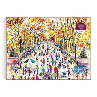  «Пазл Galison Michael Storrings Fall in Central Park 1000 Piece Puzzle», бренда Galison - фото №2 - миниатюра