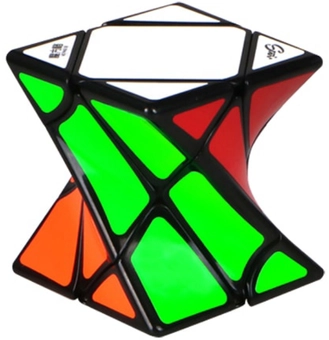  «Игрушка-головоломка QiYi Twisty Skewb Cube черный (MFG2004)», бренда QiYi - фото №1 - миниатюра