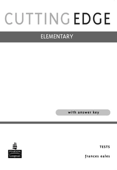 Бумажная книга «Cutting Edge Elementary Tests» - фото №1 - миниатюра