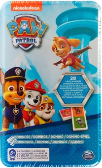  «Настольная игра домино в жестяной коробке Spin Master Games Домино Щенячий патруль (SM98408/6033087)», бренда Spin Master - фото №1 - миниатюра