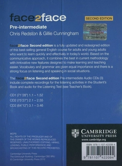 Бумажная книга «Face2face. Pre-intermediate Class Audio CDs (3 CD)», авторов Крис Редстон, Джилли Каннингем - фото №3 - миниатюра