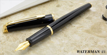  «Перьевая ручка Waterman Hemisphere Black GT (12 053)», бренда Waterman - фото №5 - миниатюра