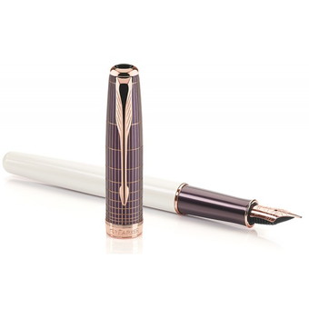 «Чорнильна ручка Parker Sonnet 08 Contort Purple Cisele FP F (87 112P)», бренду Parker - фото №1 - мініатюра