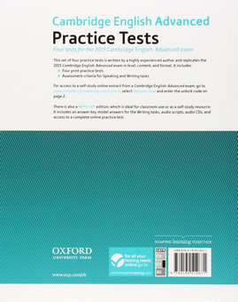 Бумажная книга «Cambridge English Advanced Practice Tests Without Key for 2015 Exam», автор Марк Харрисон - фото №3 - миниатюра