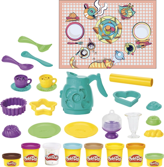  «Набір для творчості з пластиліном Hasbro Play-Doh Coffee N Tea Party Playset (F5751)», бренду Hasbro - фото №4 - мініатюра