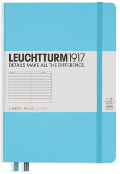  «Блокнот Leuchtturm1917 Medium Линия Ледяной Синий (357480)», бренда Leuchtturm1917 - фото №1 - миниатюра
