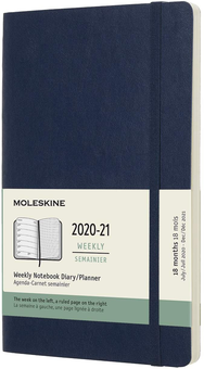  «Еженедельник Moleskine 2020-2021 Сапфир (DSB2018WN3Y21)», бренда Moleskine - фото №1 - миниатюра