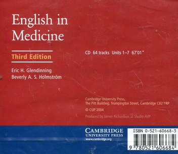 Бумажная книга «English in Medicine. Third Edition Audio CD (CD-ROM)», авторов Эрик Глендиннинг, Беверли А. С. Хольмстрем - фото №3 - миниатюра