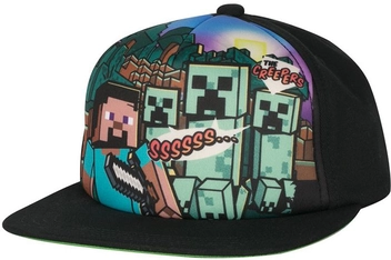 «Бейсболка JINX Minecraft Steve Overworld Snap Back Hat (JINX-8210)», бренда JINX - фото №1 - миниатюра