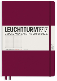  «Блокнот Leuchtturm1917 Master Slim Точка Винний (359787)», бренду Leuchtturm1917 - фото №1 - мініатюра