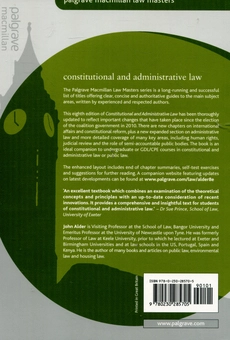 Бумажная книга «Constitutional and Administrative Law», автор Джон Алдэр - фото №3 - миниатюра