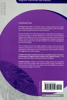 Бумажная книга «Criminal Law», автор Джонатан Херринг - фото №3 - миниатюра