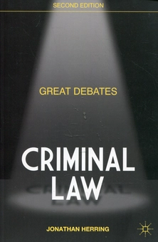Паперова книга «Great Debates in Criminal Law», автор Джонатан Херрінг - фото №1 - мініатюра