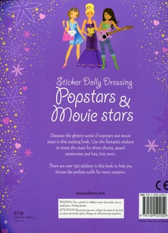 Бумажная книга «Sticker Dolly Dressing. Popstars and Movie Stars», автор Фиона Уотт - фото №3 - миниатюра