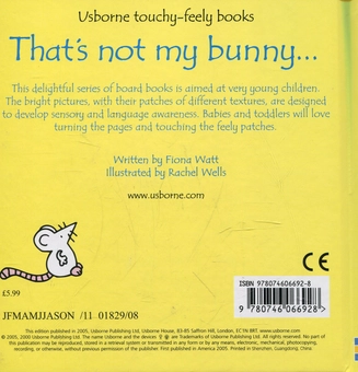 Бумажная книга «That's Not My Bunny», автор Фиона Уотт - фото №3 - миниатюра