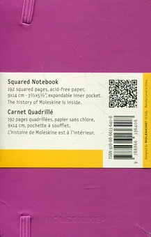  «Карманная записная книжка Moleskine Classic Coloured Маджента в клетку (MM712D1F)», бренда Moleskine - фото №3 - миниатюра