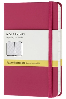  «Карманная записная книжка Moleskine Classic Coloured Маджента в клетку (MM712D1F)», бренда Moleskine - фото №1 - миниатюра