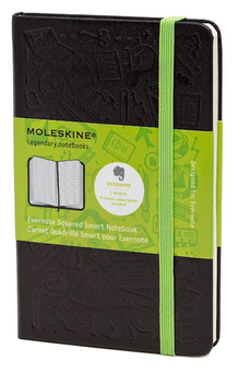  «Карманная записная книжка Moleskine Evernote Черная в клетку (MM712EVERF#978-88-6613-762-7)», бренда Moleskine - фото №2 - миниатюра