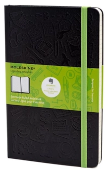  «Записная книжка Moleskine Evernote Черная в линию (QP060EVERF#978-88-6613-761-0)», бренда Moleskine - фото №2 - миниатюра