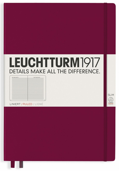  «Блокнот Leuchtturm1917 Master Slim Лінія Винний  (359784)», бренду Leuchtturm1917 - фото №1 - мініатюра