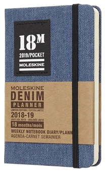  «Карманный еженедельник Moleskine Denim 2019 (DDN18WN2Y19)», бренда Moleskine - фото №1 - миниатюра