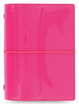  «Органайзер Filofax Domino Pocket Patent Hot Pink (17-022480)», бренда Filofax - фото №1 - миниатюра