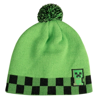  «Шапка JINX Minecraft Creeper Sprite Pom Beanie (JINX-8216 GR)», бренда JINX - фото №1 - миниатюра