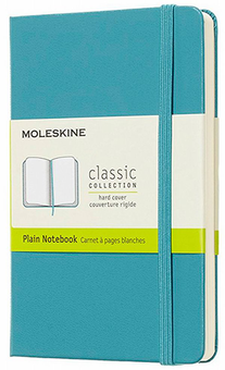  «Блокнот Moleskine Classic маленький нелинованный океанский синий (QP012B35)», бренда Moleskine - фото №1 - миниатюра